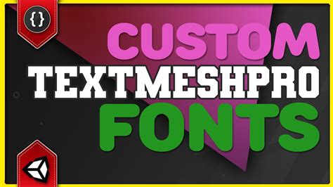 How to Import Custom Fonts in Text Mesh Pro [Unity Tutorial] YouTube