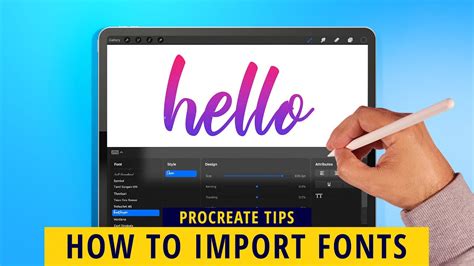 How to Import Fonts Into Procreate Nano Water Tech