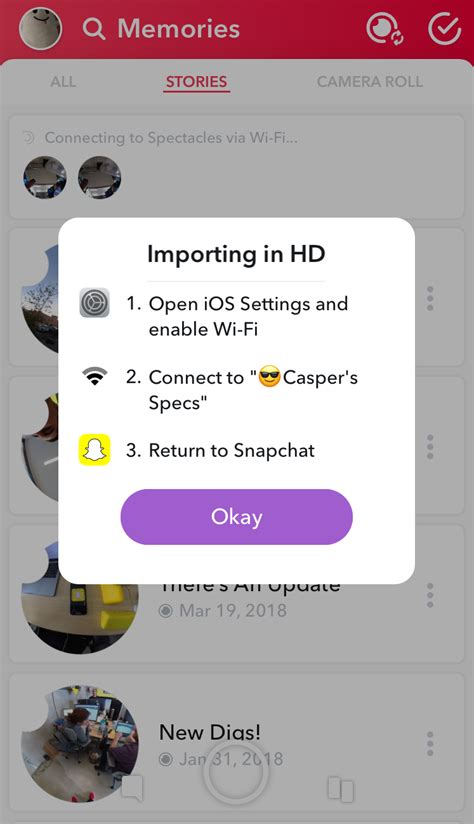 How to Import Snaps From Spectacles