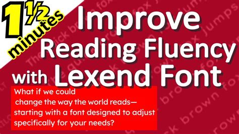 How to Improve Reading Fluency with Lexend Fonts for Google Fonts YouTube