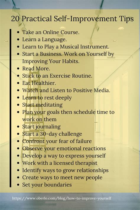 How to Improve Yourself 20 Practical Self Improvement Tips