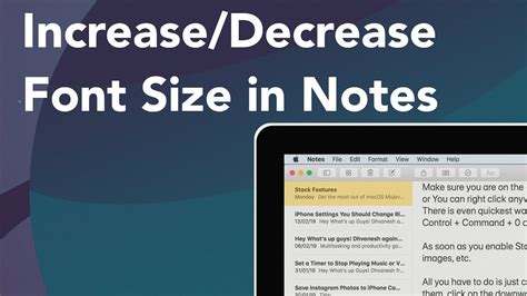 How to Increase or Decrease Font Size in Notes for macOS YouTube