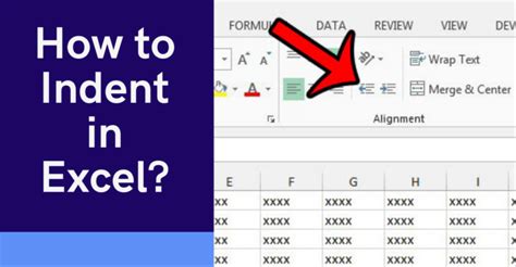 How to Indent in Excel