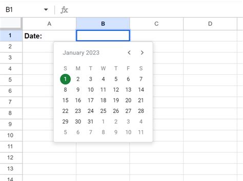 How to Insert Calendar Dropdown (Date Picker) in Google Sheets