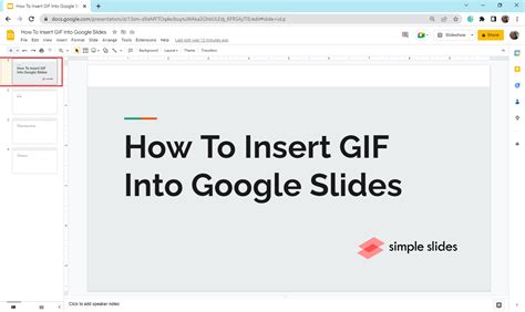 How to Insert a GIF Into Google Slides