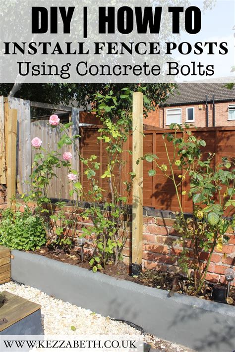 How to Install Fence Posts Using Concrete Bolts - Kezzabeth