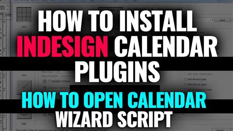 How to Install Indesign Calendar Plugins How to Open This Calendar