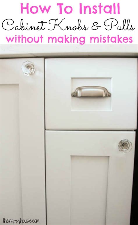 How to Install Knobs with a Template {a trick for avoiding