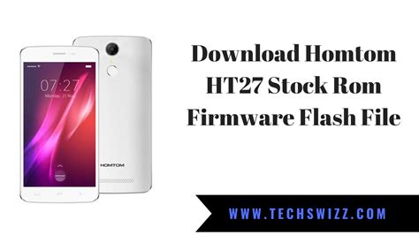 How to Install Official Firmware on Homtom HT27 - ROM-Provider