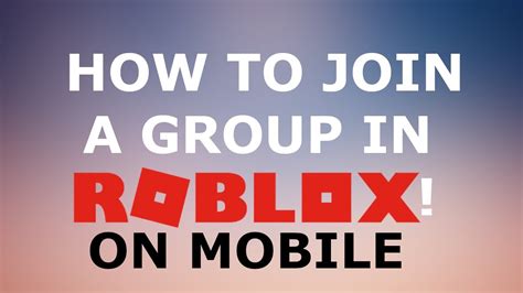 How to Join a Roblox Group on Mobile