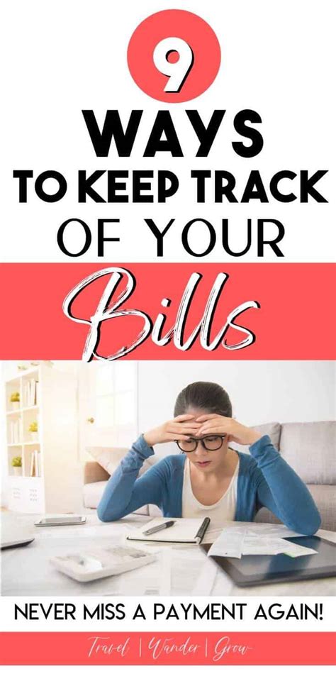 How to Keep Track of Your Bills in 9 Simple Steps TravelWanderGrow