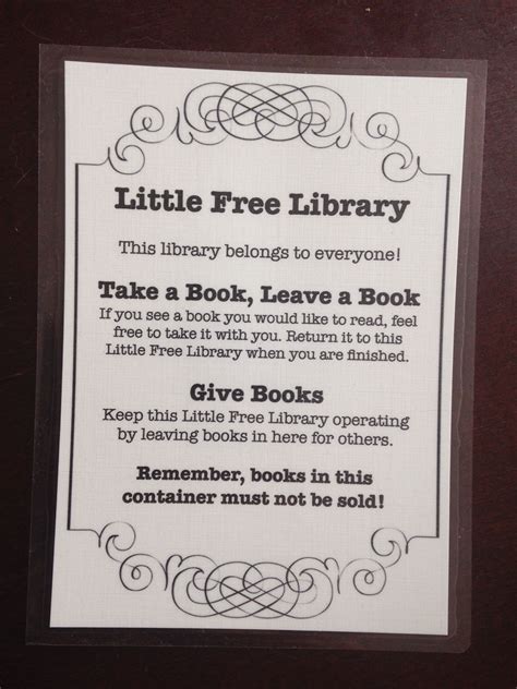 How to Keep Your Little Free Library Stocked Little Free Library Sign