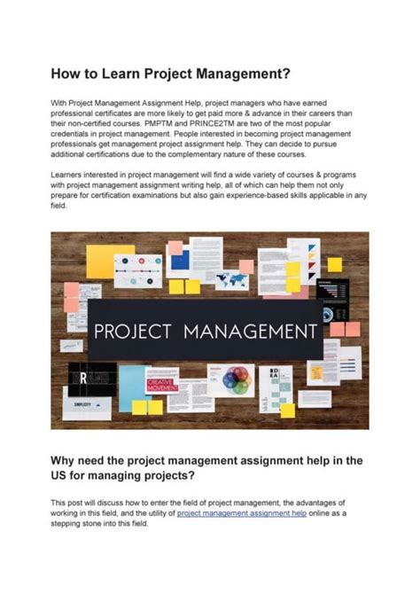 How to Learn Project Management - What