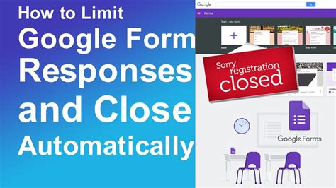 How to Limit Google Form Responses YouTube