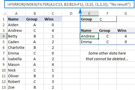 How to Limit the number of rows returned by Filter formula?