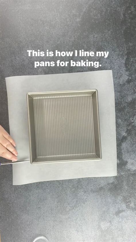 How to Line a Square Baking Pan with Parchment Paper YouTube