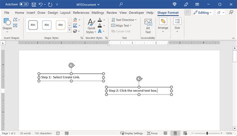 How to Linking Text Boxes in Microsoft Word Microsoft Word Tutorials