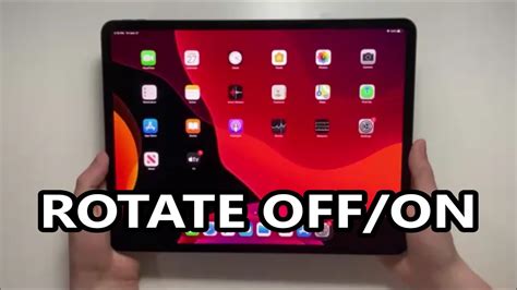 How to Lock Screen Rotation on iPad - YouTube