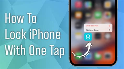 How to Lock iPhone Immediately With Single Tap - YouTube