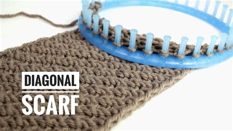 How to Loom Knit a Diagonal Infinity Scarf (DIY Tutorial) YouTube