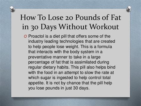How to Lose 20 Pounds of Fat in 30 Days Without Doing Any Exercise