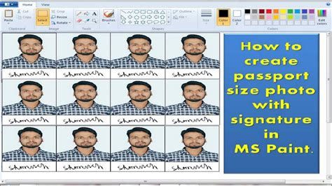 How to Make Attach Photo and Signature By Paint - YouTube
