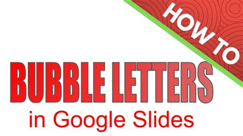 How to Make BUBBLE LETTERS on Google Slides [ SOLVED] YouTube