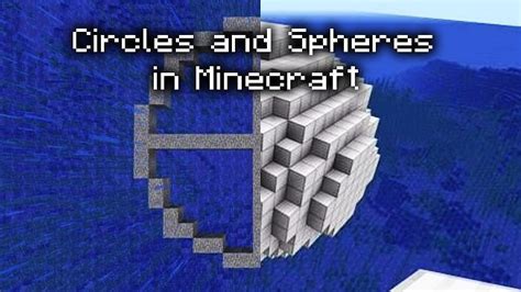 How to Make Circles and Spheres in Minecraft Materials, Crafting Guide