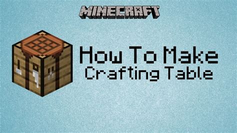How to Make Crafting Table (MINECRAFT) PC YouTube
