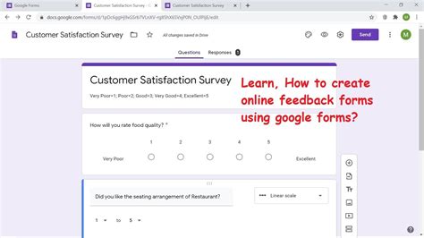 How to Make Customer Satisfaction Survey Form using Google Forms YouTube