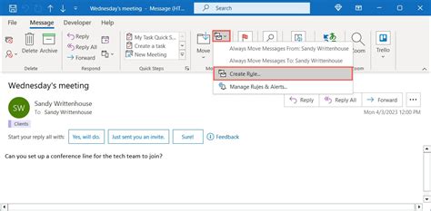 How to Make Email Rules in Outlook com