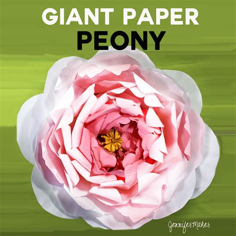 How to Make Large Paper Peonies Templates and Tutorial Paper flower
