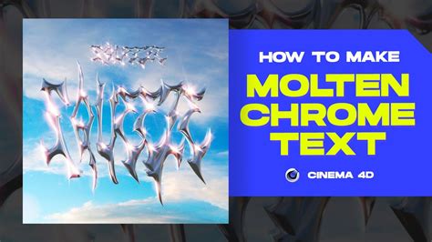 How to Make MOLTEN CHROME CUSTOM TYPEFACE Cinema 4D GFX Tutorial