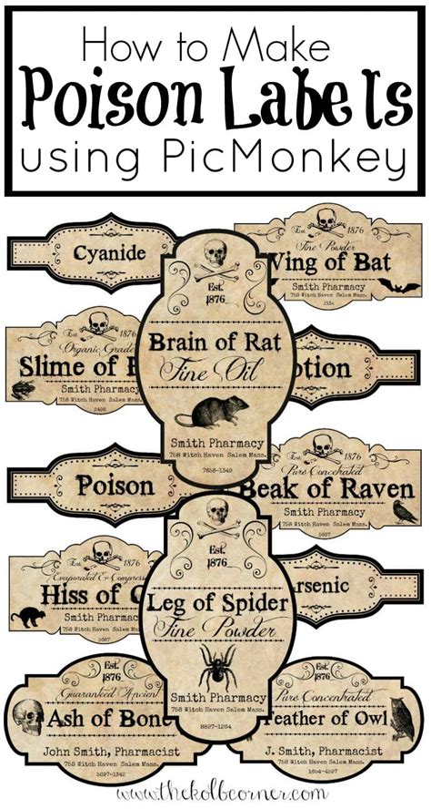 How to Make Poison Labels in PicMonkey Domestically Creative