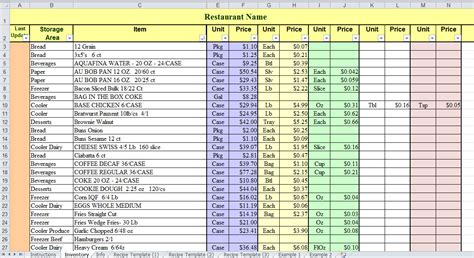 How to Make Recipe Template For Excel