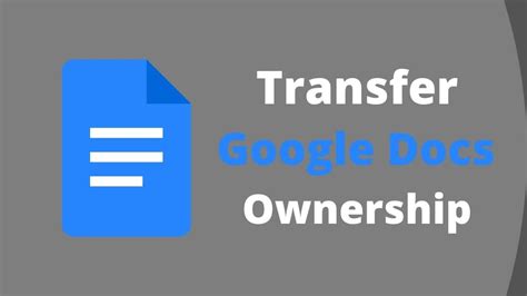 How to Make Someone Else the Owner of Your Google Doc