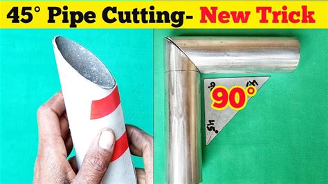 How to Make Template for Cutting Pipe at 45° without Cut Off Machine