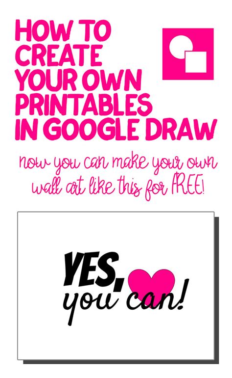 How to Make Your Own Printables in Google Drawings