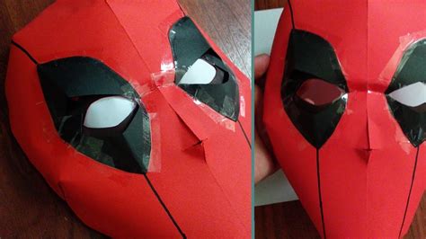 How to Make a 3D Paper Deadpool Mask Easy DIY Tutorial. 