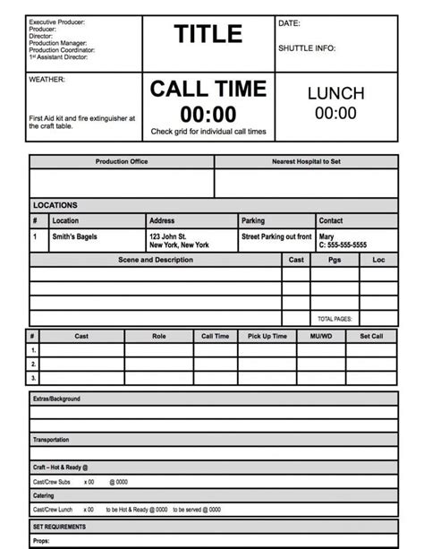 How to Make a Call Sheet Without Actually Making One