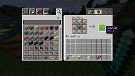 How to Make a Conduit in Minecraft Materials Crafting Guide Uses