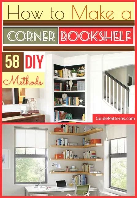 How to Make a Corner Bookshelf 58 DIY Methods Guide Patterns