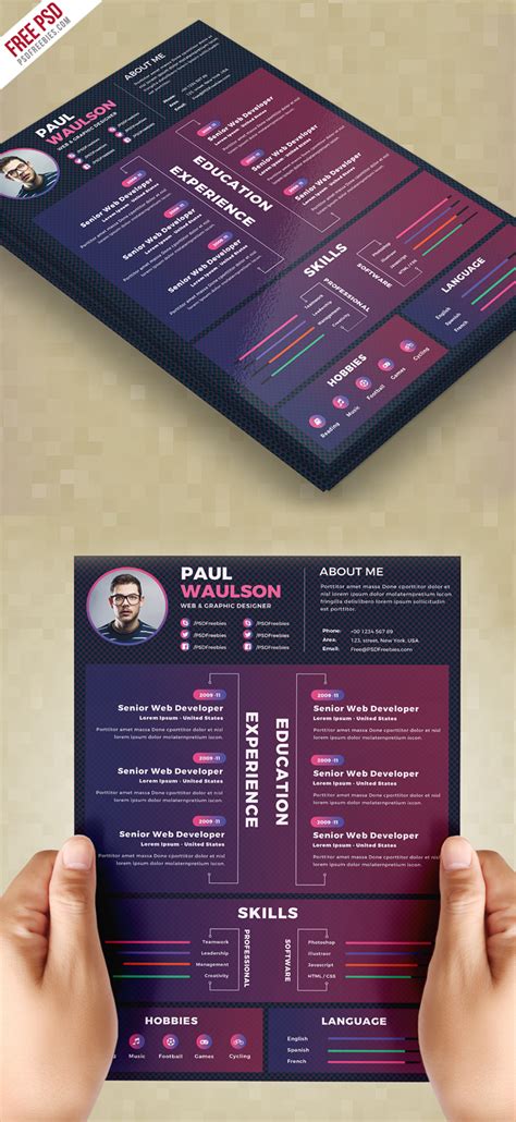 How to Make a Creative Resume in Photoshop Quickly (With PSD T…