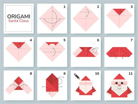 How to Make a Cute Origami Santa