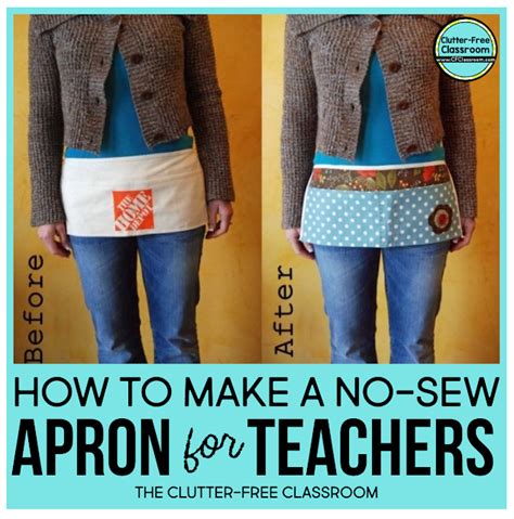 How to Make a DIY Teacher Apron (No Sewing!) - YouTube