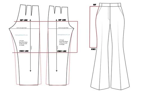 How to Make a Flare Pants Pattern in 4 Steps Indetail Instructions