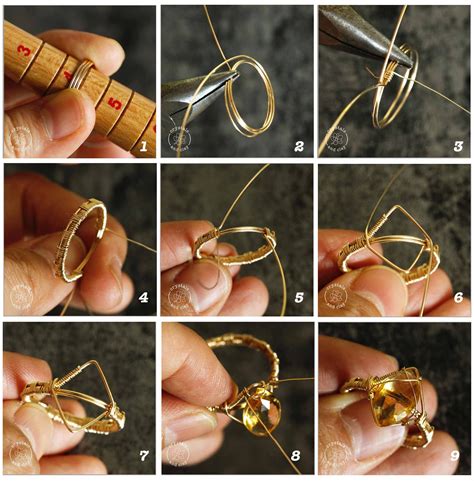 How to Make a Gemstone Wire Wrapped Ring - Pinterest