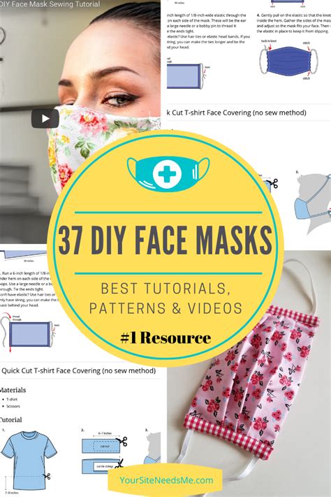 How to Make a Homemade Cloth Face Mask for COVID 19 Tutorials 