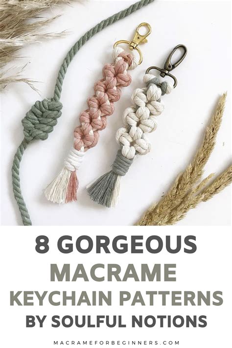 How to Make a Macrame Keychain 8 Easy Macrame Keychain Tutorials by
