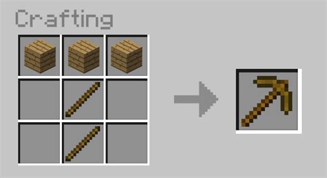 How to Make a Pickaxe in Minecraft